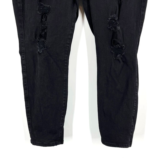Torrid Bombshell Skinny Jeans Black Distressed Women's Size 26R - Picture 6 of 7